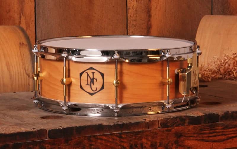 Noble & Cooley *Pre-Order* Solid Shell Classic 5x14" Maple Snare Drum Natural Oil Finish Brass Tube Lugs | Made in the USA | Special Order | Authorized Dealer image 1