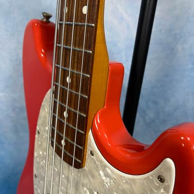 1999 Fender MB-98 / MB-SD Mustang Bass Fiesta Red Crafted in Japan, CIJ image 12