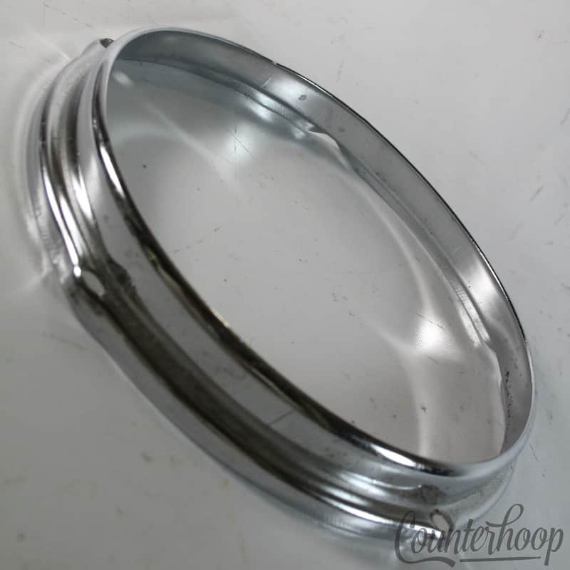 Slingerland 8" Tom Drum Batter/Resonant Rim/Hoop 5Lug Stick-Saver Chrome Vintage image 1