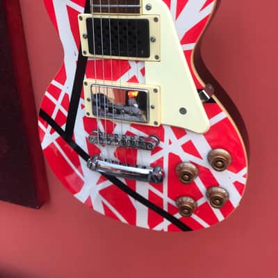 Edwards E-LP-48S-VH Mini Les Paul Eddie Van Halen Stripes Electric With On Board Speaker image 5