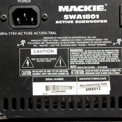 Mackie SWA1801 Powered Subwoofer 900 watts RMS image 8