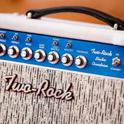Two Rock Studio Overdrive Combo - White Suede, Blue Chassis image 4