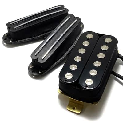 Phat Duo Hot HSS Pickup Set, Phat Screamer Bridge Humbucker + Duo Rail Strat Sized Humbucking Middle & Neck image 5