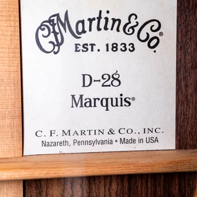 2010 Martin D-28 Marquis Herringbone Dreadnought Pre-War-Spec Adirondack Top, Near-Mint w/ Case & Tags image 7