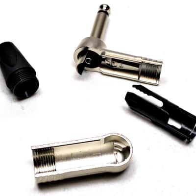 (2) Two Genuine NEUTRIK NP2RX Mono 1/4" Right Angle Cable Mount Plug (Nickel) image 3