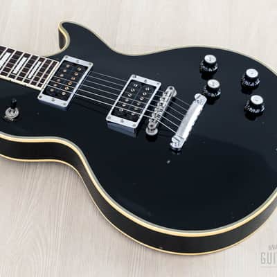 1980s Burny John Sykes LC-70JS Black Beauty Custom Vintage Guitar w/ Mono Case, Fernandes Japan image 9