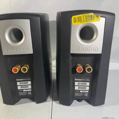Boston Micro 130x Bookshelf Speakers HiFi Stereo Vintage Home Audio Black image 5