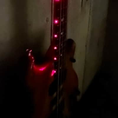 1979 Alembic Series 1, 4 String Bass, Stunning Natural Zebra Wood, LED Fret Lights, Very Nice Bass ! image 17