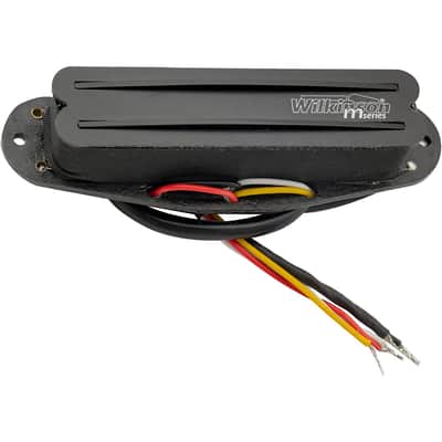 Wilkinson Back Low Gauss Black Hot Rail Ceramic Single Coil Sized Humbucker Bridge Pickup for Strat Electric Guitar image 2