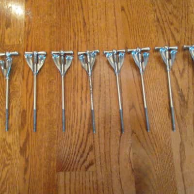 Ludwig Lot 1: (8) vintage Club Date bass drum tension rods & claws, 1960s all excellent! image 5