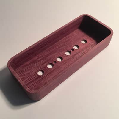 Guilford Purpleheart P-90 Pickup Cover for Gibson/Lollar and others - 1 Cover Natural Wood image 3