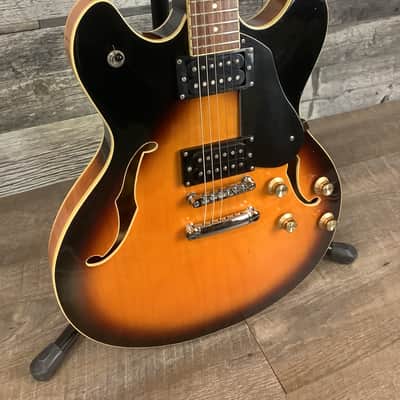 Washburn HB-30 Semi-Hollow Electric Guitar Sunburst image 3