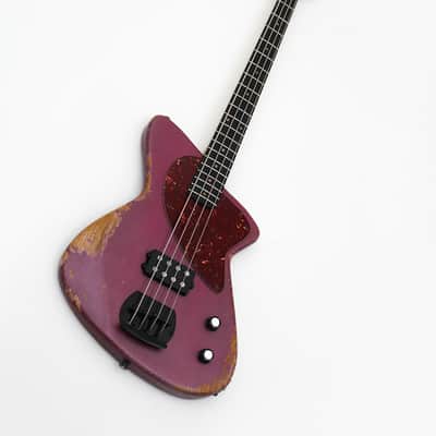 DWG Custom 34" Proto 4-String Bass Guitar Relic Roasted Pine image 9