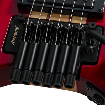 Spade Red Clear With Floating Tremolo HSH Pickups Coil Split & Stiletto Case image 6