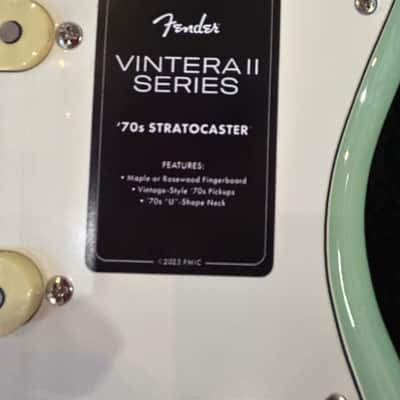 Fender Vintera II '70s Stratocaster with Rosewood Fretboard Surf Green #MX23109950 7lbs 15.1 oz image 13