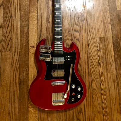 Vintage MIJ Cameo SG style guitar 1971 Japan w upgrades + mods image 3