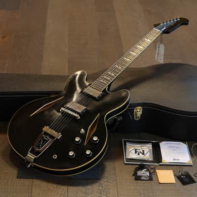 2022 Gibson Trini Lopez Murphy Lab Light Aging Semi-Hollow Electric Guitar Black Ebony + COA OHSC image 1