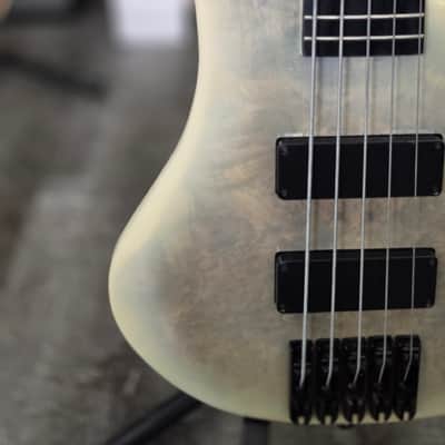 AIO S8-5 5-String Bass Guitar - White Burst GS-054 image 7