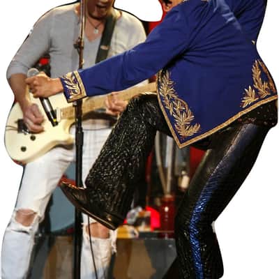 Eddie Van Halen & David Lee Roth-Red Top Hat- 57" Tall Cardboard Cutout Standee image 1