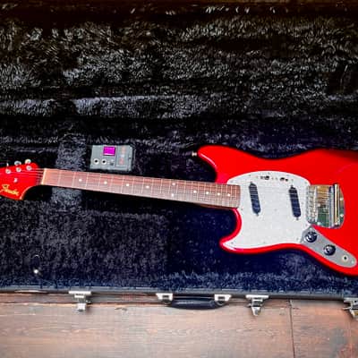 Fender Mustang MIJ MG73, 1993–94, LH, Candy Apple Red, Left Handed