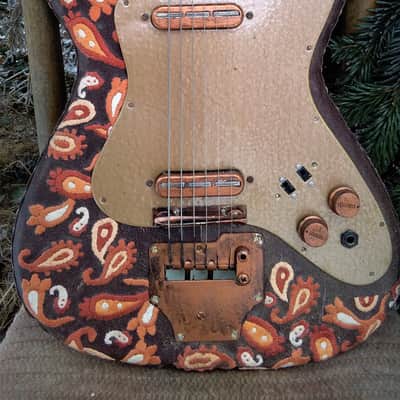 Klira Triumphator 1960 vintage German guitar Framus Hofner Hopf leather cover image 6