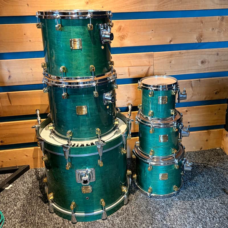 Yamaha Maple Custom Drum Set in Emerald Green image 1