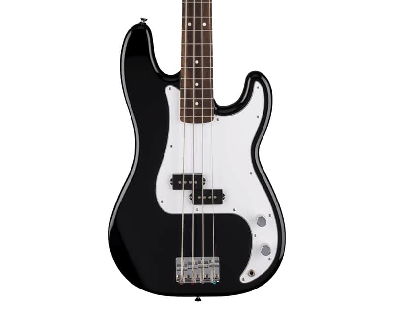 Used Fender Standard Precision Bass Guitar - Black w/Laurel FB image 1