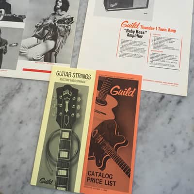 Guild Catalog, Amplifier Catalog Supplement, Catalog Price List, Strings Price List VINTAGE Rare Case Candy Starfire Capri Polara Thunderbird image 1