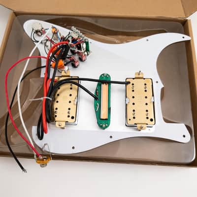 Hsh Prewired Strat Pickguard Set Coil Split Humbucker Pickups Loaded Strat Pick Guard Guitar Mute Switch Output Mute Switch For Fender American/Mexican Stratocaster Style Guitar (Red Tortoise) image 5
