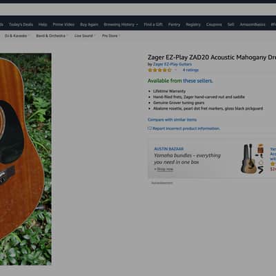 Zager ZAD-20E Mahogany - Acoustic/Electric image 17
