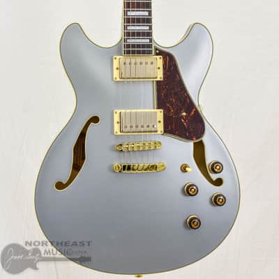 Ibanez Artcore AS73G Semi-Hollow Electric Guitar - Moonstone Silver Flat image 1