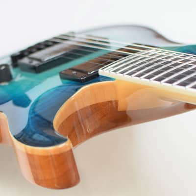 ESP USA Horizon-II FM FSM Aqua Marine Sunburst image 12