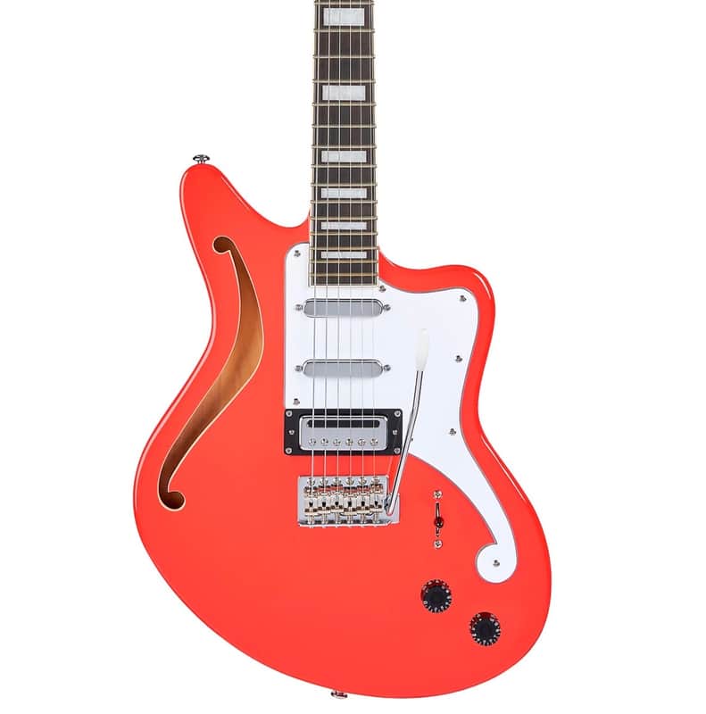 D'Angelico Premier Series Bedford SH Limited-Edition Electric Guitar With Tremolo Fiesta Red 2020s - Fiesta Red image 1