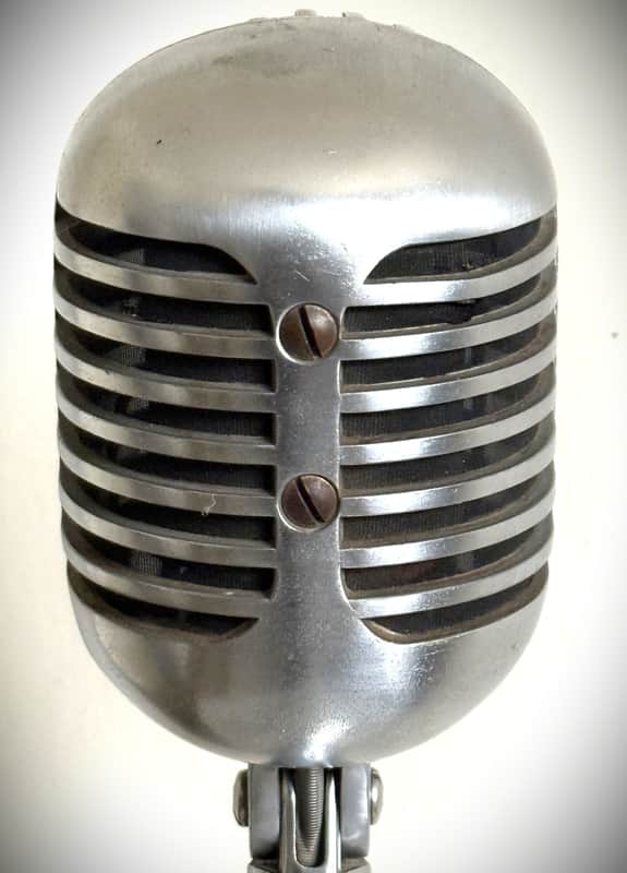 Vintage 1940s Shure 55 Dynamic Microphone, gorgeous & working, w