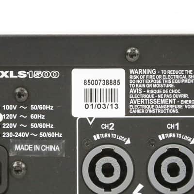 2013 Crown XLS 1500 Stereo Power Amplifier 250w 4 ohm Solid State Amp 2 Channel Pro Audio Monitor XLS1500 for Speakers Studio Live Venue Rack Mount image 9