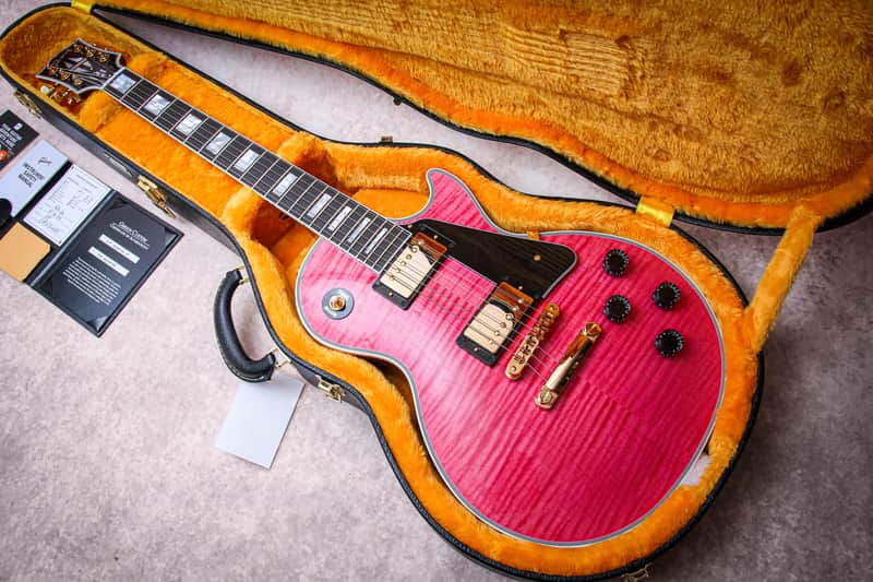 GIBSON USA Custom Shop Dealer Select Les Paul Custom AAA+ "Trans Pink + Ebony" (2026) image 1