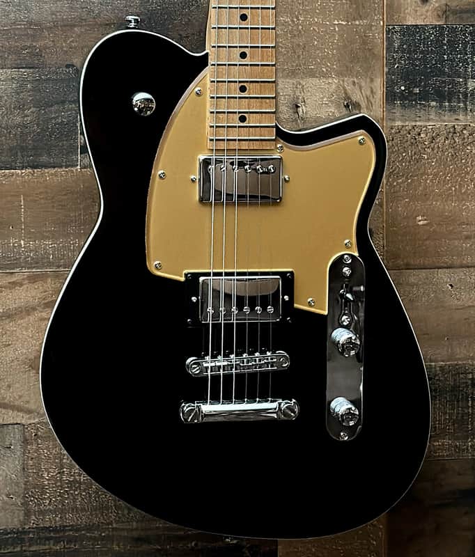 Reverend Charger HB Midnight Black Electric Guitar image 1