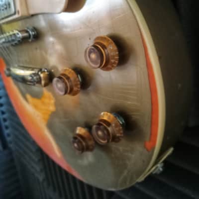 Greco 80's Gold Over Burst Screamin 82 Badge Gibson Relic Custom Shop Bumblebbe Super Real Mint Collection Era image 19