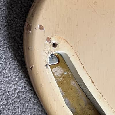 1964 Fender Musicmaster Duo Sonic guitar body white image 5