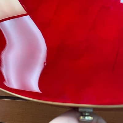 Epiphone Dot Deluxe Flame Top in Transparent Red 2003 w/OHSC image 10