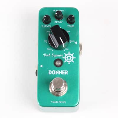 Donner Verb Square Digital Reverb Guitar Pedal 7 Modes True Bypass ~GREEN~ image 1