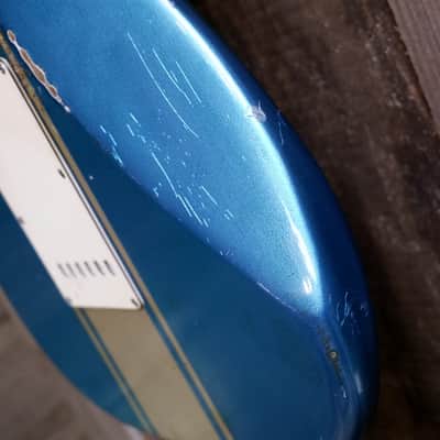 Keith Holland Custom S-ANS #1319 - Ocean Turquoise Metallic Nitro w/ "Z-28" Gold Stripe with Hard Case image 21