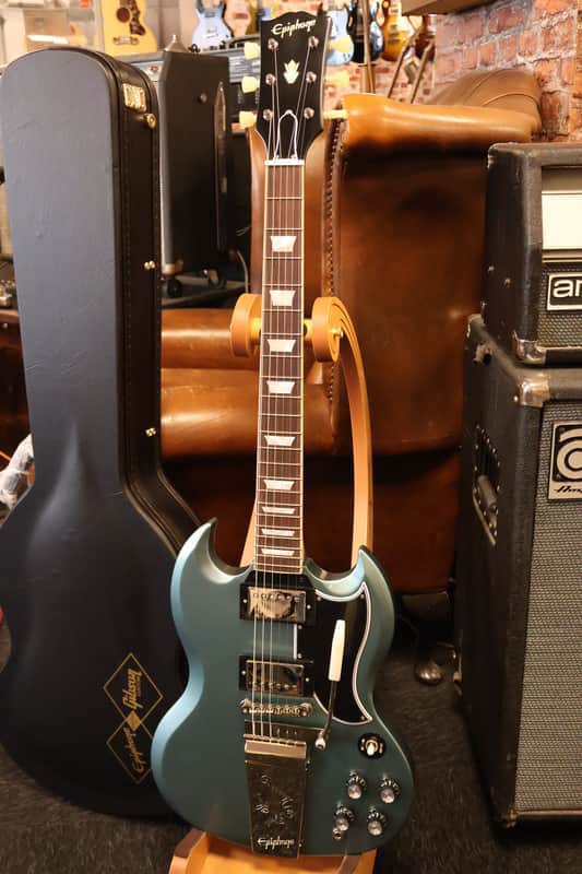 Epiphone 1964 SG Standard with Meastro Pelham Blue | Reverb