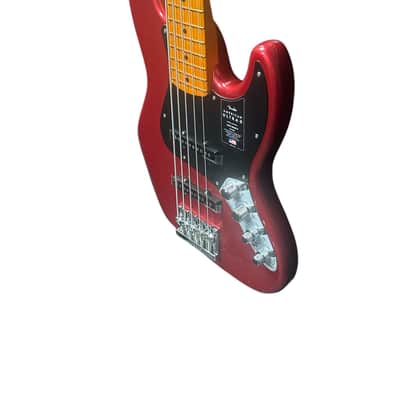 Fender American Ultra II Jazz Bass (5), Sinister Red / Maple *IN STOCK* image 3