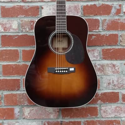 Cort Earth100 SB Solid Sitka Spruce/Mahogany Dreadnought Sunburst