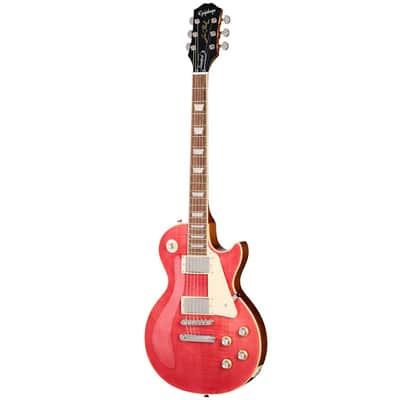 Epiphone Les Paul Standard 60s Figured Top Guitar w/Premium Gig Bag - Fucshia image 2
