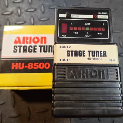 Arion HU-8500 Stage Tuner 1980s - Black Vintage Tuning Pedal Converted to 9vDC Spec image 2