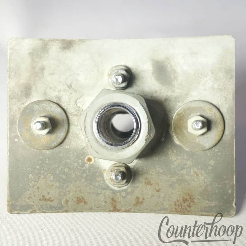 Rogers Bass Drum Double Tom Mount Post Receiver Chrome Vintage 60s Hex Swivo USA image 1