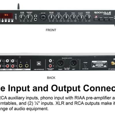 Rockville PPA53 Preamp Home Audio Pre-Amplifier w/Bluetooth + USB Interface image 3