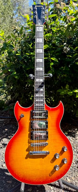 Woodrite Matt Pike Signature Warlord Flame Maple Top Cherry Sunburst w/OHSC image 1